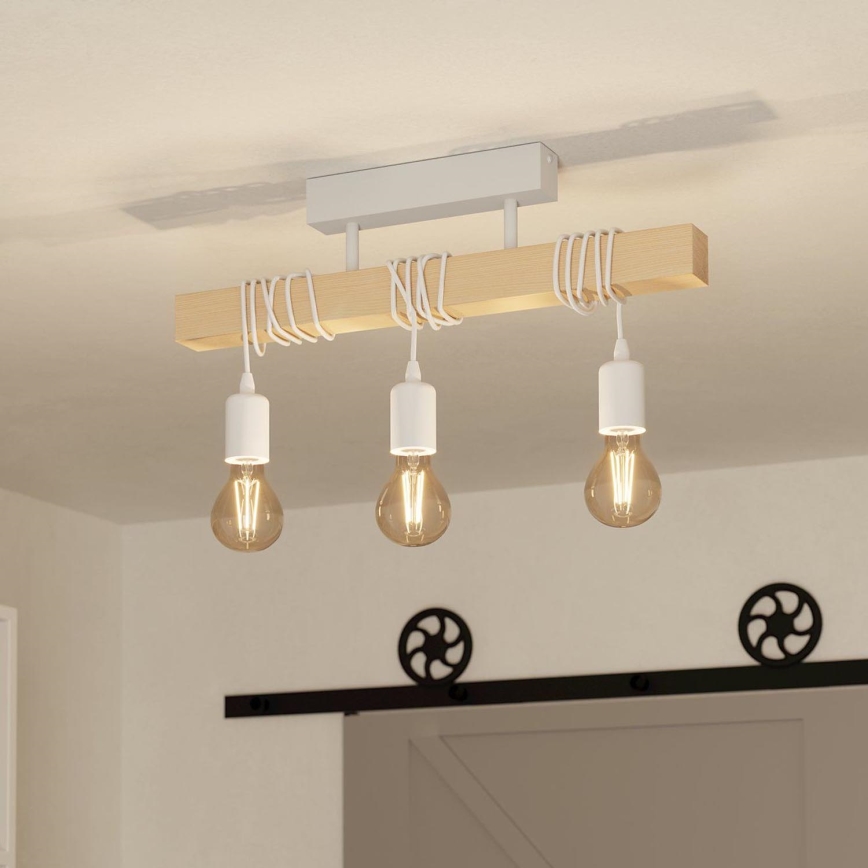 Eglo - Aufgesetzte Deckenleuchte TOWNSHEND 3xE27/60W/230V