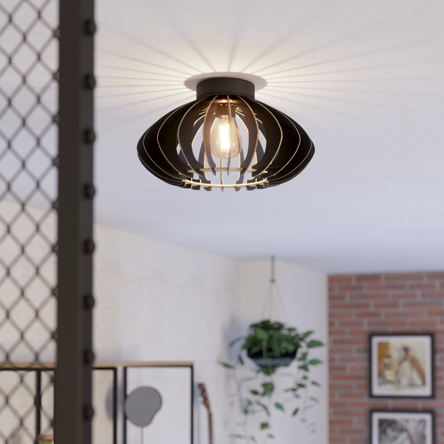 Eglo - Deckenleuchte 1xE27/40W/230V d 38 cm schwarz