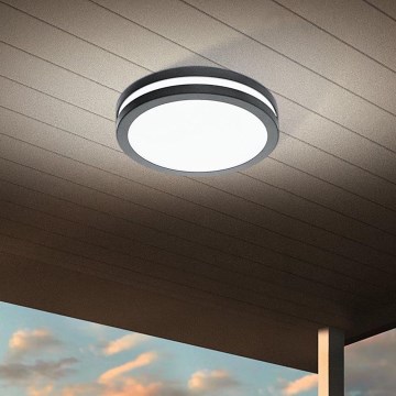 Eglo - Dimmbare LED-Deckenleuchte für Badezimmer LOCANA-C LED/14W/230V Bluetooth IP44 anthrazit