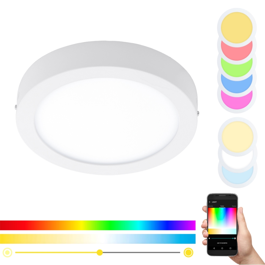 Eglo - Dimmbare RGBW-Deckenleuchte FUEVA-C LED/21W/230V