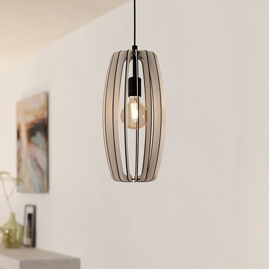 Eglo - Hängeleuchte an Kabel 1xE27/40W/230V cremefarben