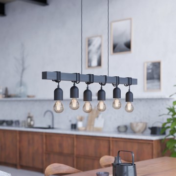 Eglo - Hängeleuchte TOWNSHEND 6xE27/60W/230V