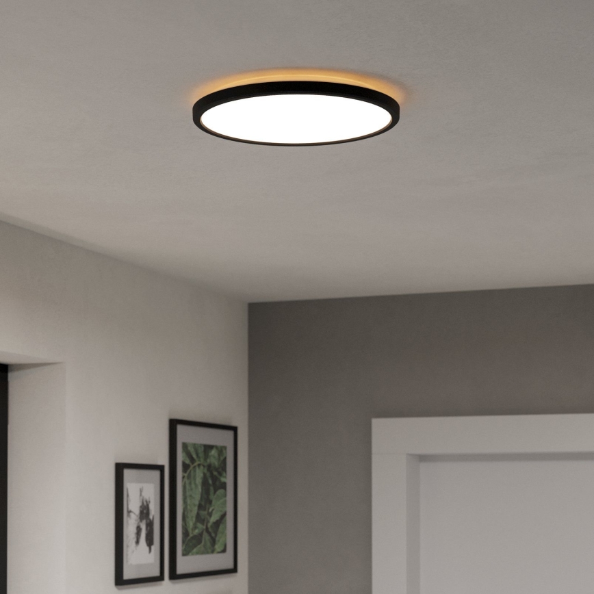 Eglo - LED Badezimmer-Deckenleuchte LED/13,9W/230V 2700/4000/6500K Ø 30 cm IP44 schwarz