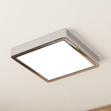 Eglo - LED Badezimmer-Deckenleuchte LED/17W/230V IP44 glänzender Chrom 21x21 cm