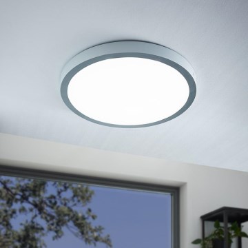 Eglo - LED-Deckenleuchte 1xLED/25W/230V silber rund 4000K Ø 40 cm