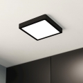 Eglo - LED-Deckenleuchte für Badezimmer LED/17W/230V IP44 schwarz 21x21 cm