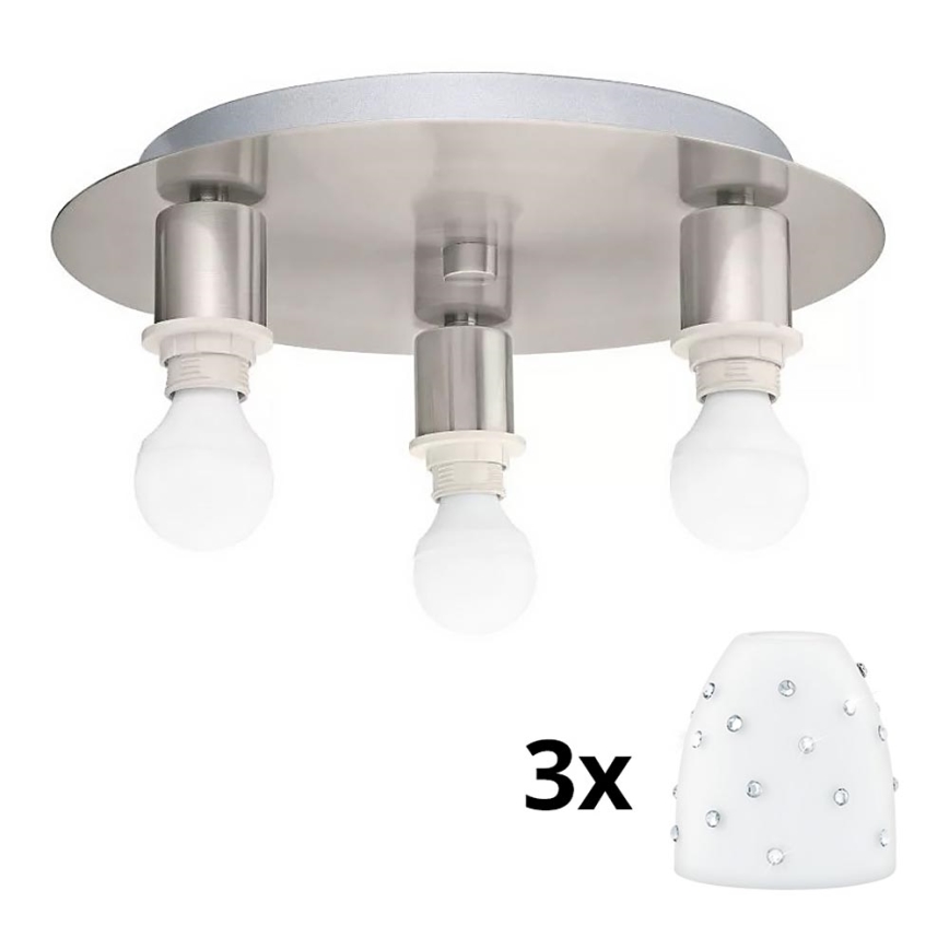 Eglo - LED Deckenleuchte MY CHOICE 3xE14/4W/230V mattchrom/weiß