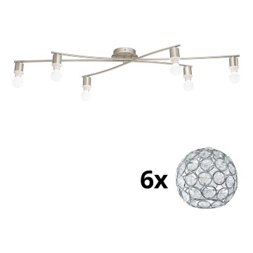 Eglo - LED Deckenleuchte MY CHOICE 6xE14/4W/230V mattchrom