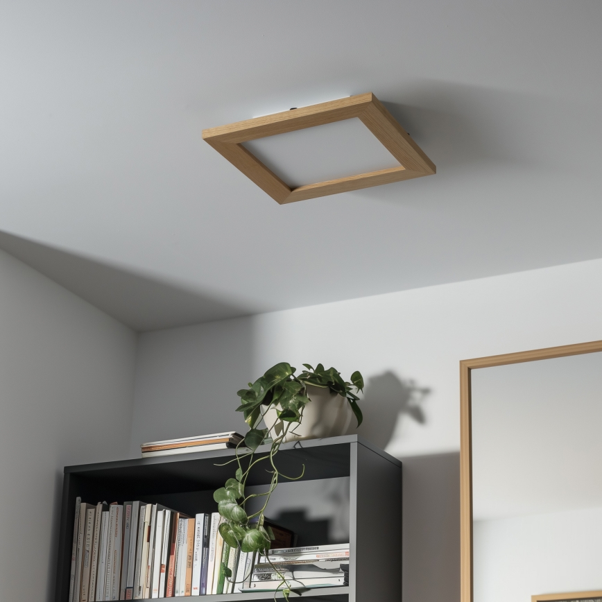 Eglo - LED Dimmbares Aufbaumodul SALOBRENA 2 WOOD LED/16W/230V 4000K 34x34 cm Braun