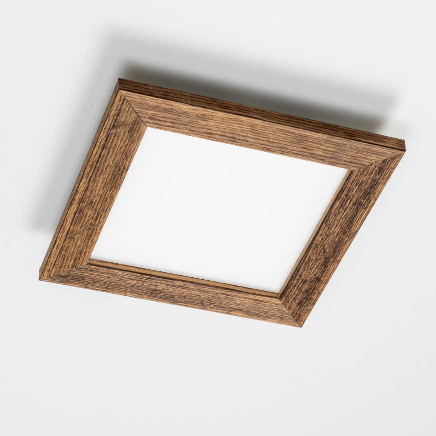 Eglo - LED Dimmbares Aufbaumodul SALOBRENA 2 WOOD LED/16W/230V 4000K 34x34 cm Braun