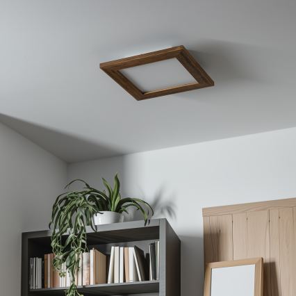 Eglo - LED Dimmbares Aufbaumodul SALOBRENA 2 WOOD LED/16W/230V 4000K 34x34 cm Braun