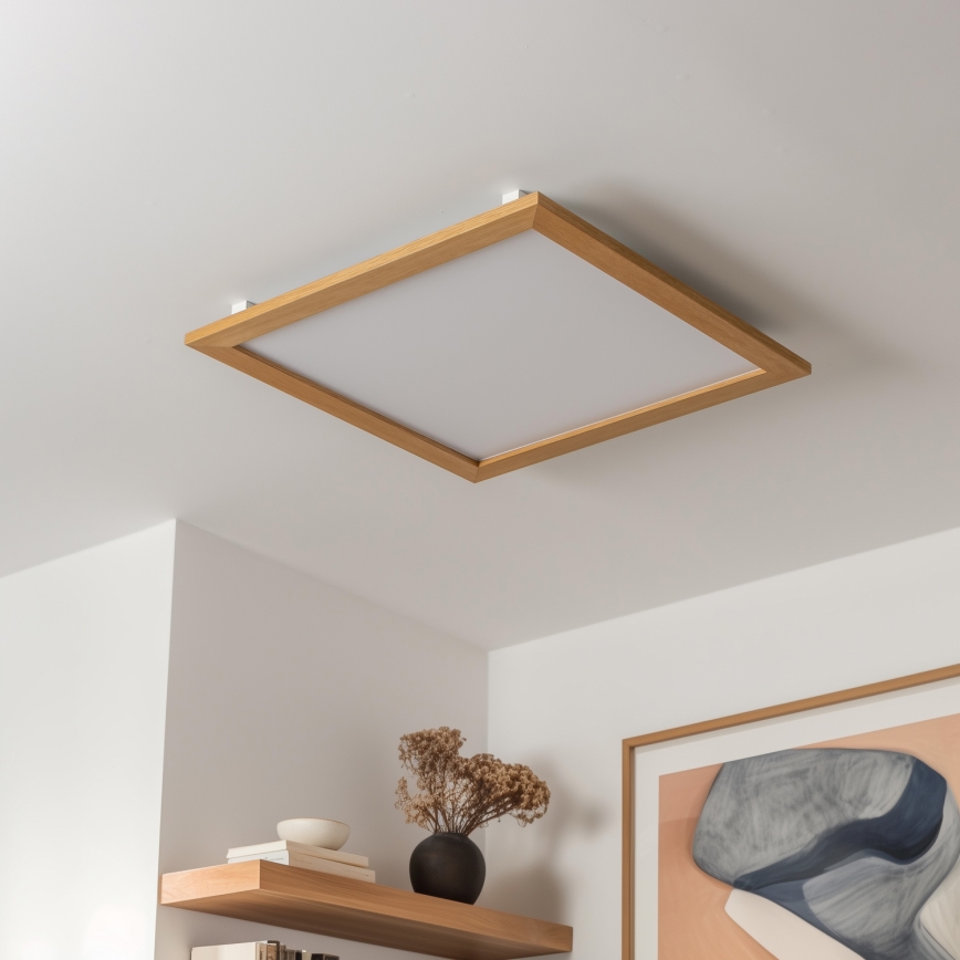 Eglo - LED dimmbares Aufbaumodul SALOBRENA-CL WOOD LED/31W/230V 2700-6500K 64x64 cm braun