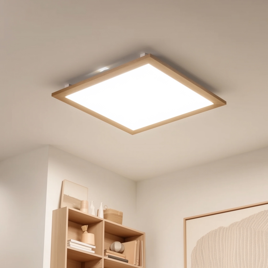 Eglo - LED dimmbares Aufbaumodul SALOBRENA-CL WOOD LED/31W/230V 2700-6500K 64x64 cm braun