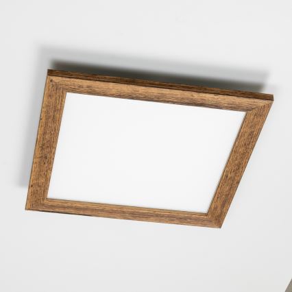 Eglo - LED dimmbares Aufbaumodul SALOBRENA 2 WOOD LED/25W/230V 4000K 49,5x49,5 cm braun