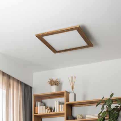 Eglo - LED dimmbares Aufbaumodul SALOBRENA 2 WOOD LED/25W/230V 4000K 49,5x49,5 cm braun