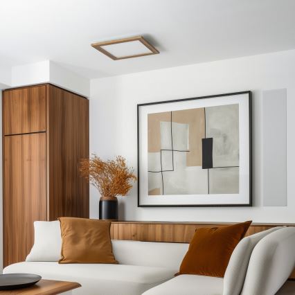Eglo - LED dimmbares Aufbaumodul SALOBRENA 2 WOOD LED/25W/230V 4000K 49,5x49,5 cm braun
