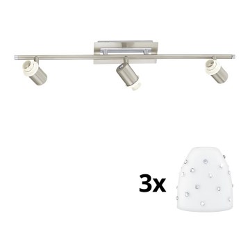 Eglo - LED Einbauleuchte MY CHOICE 3xE14/40W/230V mattchrom/weiß