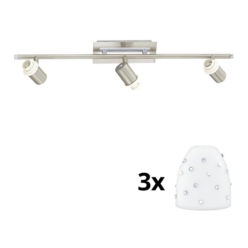 Eglo - LED Einbauleuchte MY CHOICE 3xE14/40W/230V mattchrom/weiß
