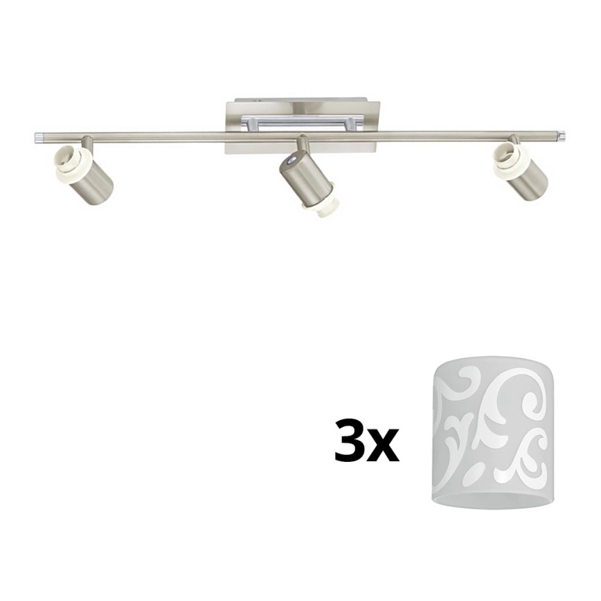 Eglo - LED Einbauleuchte MY CHOICE 3xE14/40W/230V mattchrom/weiß