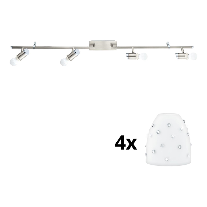 Eglo - LED Einbauleuchte MY CHOICE 4xE14/4W/230V mattchrom/weiß