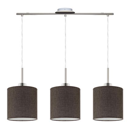 Eglo - LED Hängeleuchte an Kabel TUNJA 3xE27/60W/230V braun