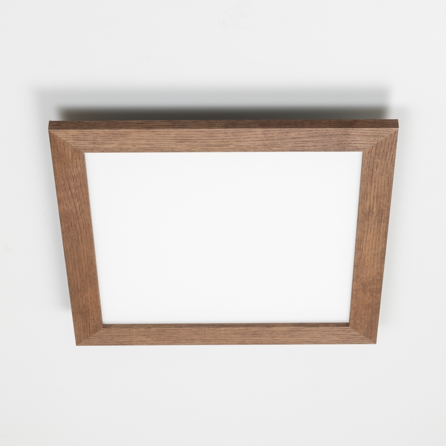 Eglo - LED RGB dimmbares Aufbaumodul SALOBRENA-C WOOD LED/24W/230V 2700-6500K 49,5x49,5 cm dunkelbraun + Fernbedienung