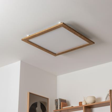 Eglo - LED RGB dimmbares Aufbaumodul SALOBRENA-C WOOD LED/30,5W/230V 2700-6500K 64x64 cm braun + Fernbedienung