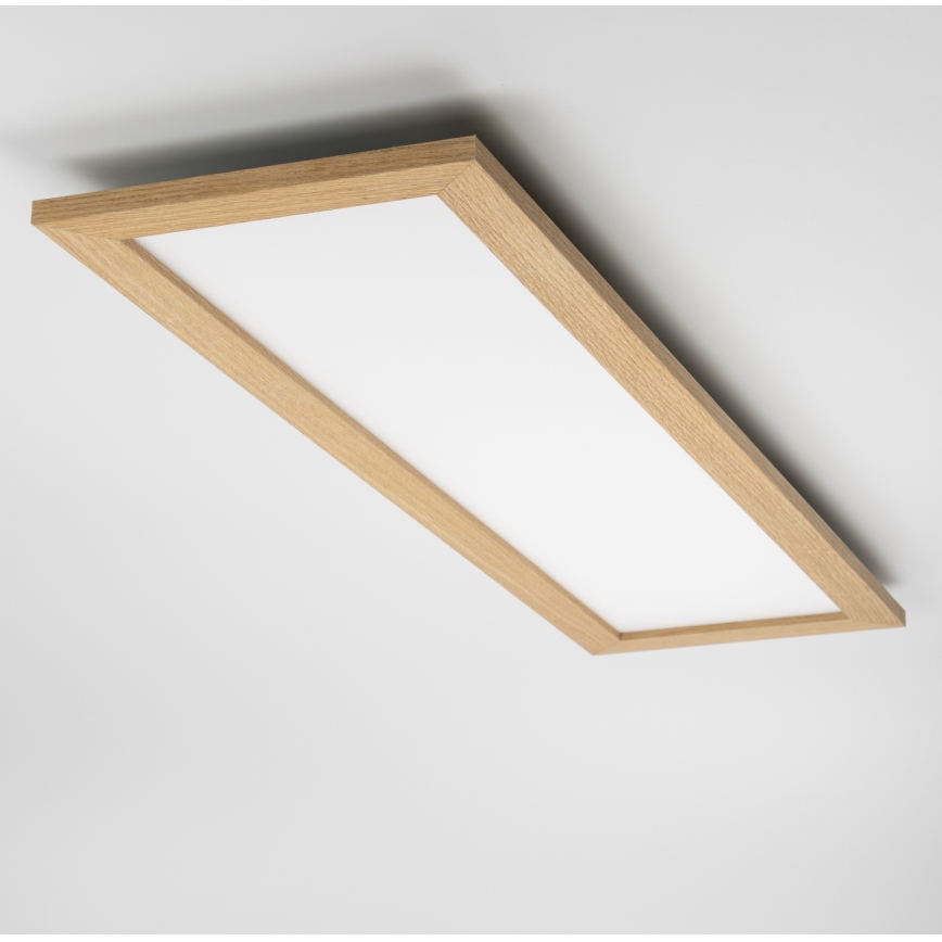 Eglo - LED RGBW dimmbares Aufbaupanel SALOBRENA-C WOOD LED/34W/230V 2700-6500K 34x124 cm braun + Fernbedienung