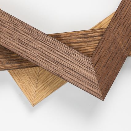 Eglo - LED RGBW dimmbares Aufbaupanel SALOBRENA-C WOOD LED/34W/230V 2700-6500K 34x124 cm braun + Fernbedienung