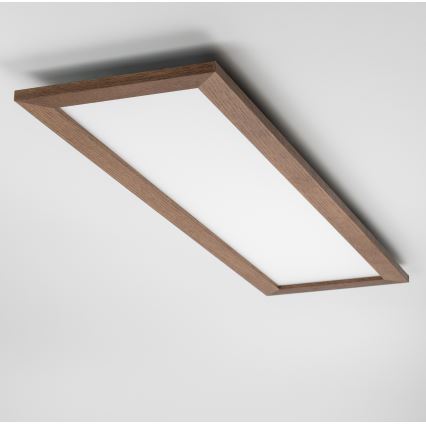 Eglo - LED RGBW dimmbares Aufbau-Panel SALOBRENA-C WOOD LED/34W/230V 2700–6500K 34×124 cm dunkelbraun + Fernbedienung