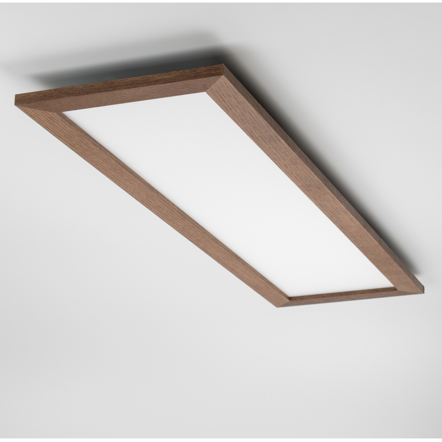 Eglo - LED RGBW dimmbares Aufbau-Panel SALOBRENA-C WOOD LED/34W/230V 2700–6500K 34×124 cm dunkelbraun + Fernbedienung