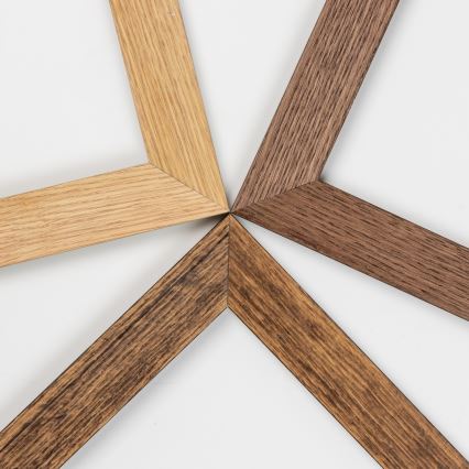 Eglo - LED RGBW dimmbares Aufbau-Panel SALOBRENA-C WOOD LED/34W/230V 2700–6500K 34×124 cm dunkelbraun + Fernbedienung