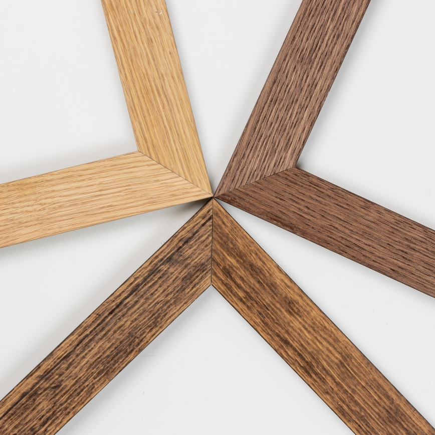 Eglo - LED RGBW dimmbares Aufbau-Panel SALOBRENA-C WOOD LED/34W/230V 2700–6500K 34×124 cm dunkelbraun + Fernbedienung