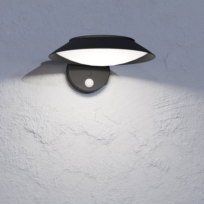 Eglo - LED Solar Wandleuchte mit Bewegungsmelder LED/7W/3,7V 2200 mAh IP44