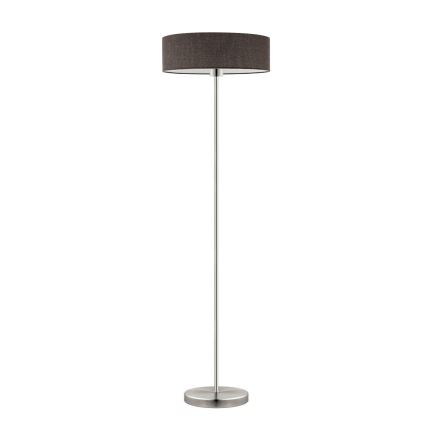 Eglo - LED Stehlampe TUNJA 1xE27/60W/230V mattchrom/braun