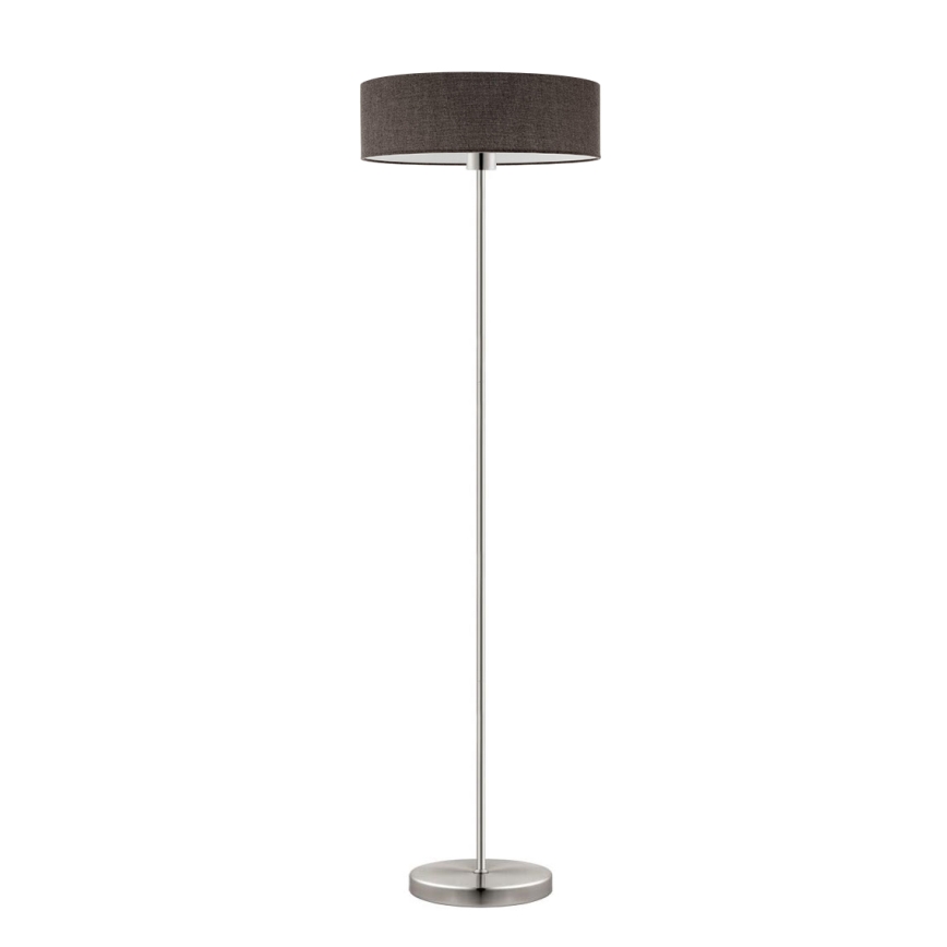 Eglo - LED Stehlampe TUNJA 1xE27/60W/230V mattchrom/braun