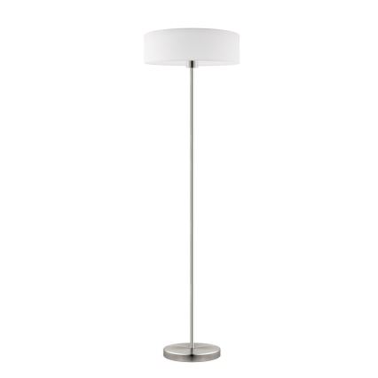 Eglo - LED Stehleuchte TUNJA 1xE27/60W/230V mattchrom/weiß