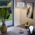 Eglo - LED-Stehleuchte TUNJA 1xE27/60W/230V matt Chrom/weiß