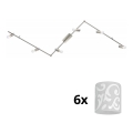 Eglo - LED-Strahler MY CHOICE 6xE14/4W/230V matt Chrom/weiß