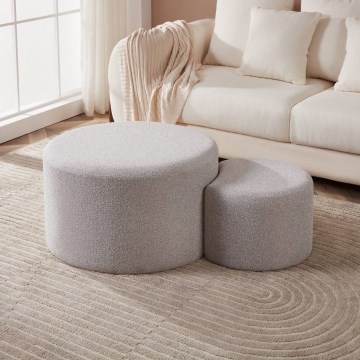 Eglo - SET 2x Hocker Ø 45,5/70 cm grau