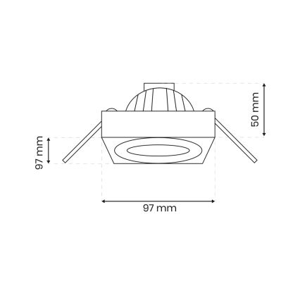 Einbau-Spotleuchte NUSA 1xGU5,3/MR16/50W/12V quadratisch weiß