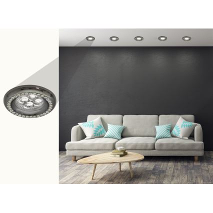 Einbaubeleuchtung SOC 1xGU10/50W/230V schwarz