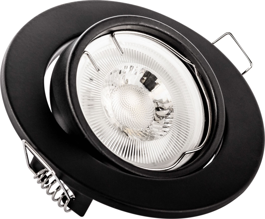 Einbauleuchte 1x GU10/MR16, 10 W, 230 V, Ø 9 cm, schwarz