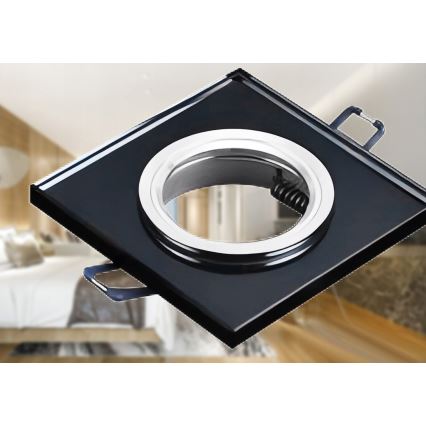 Einbauleuchte 1xGU10/MR16/10W/230V 9x9 cm schwarz