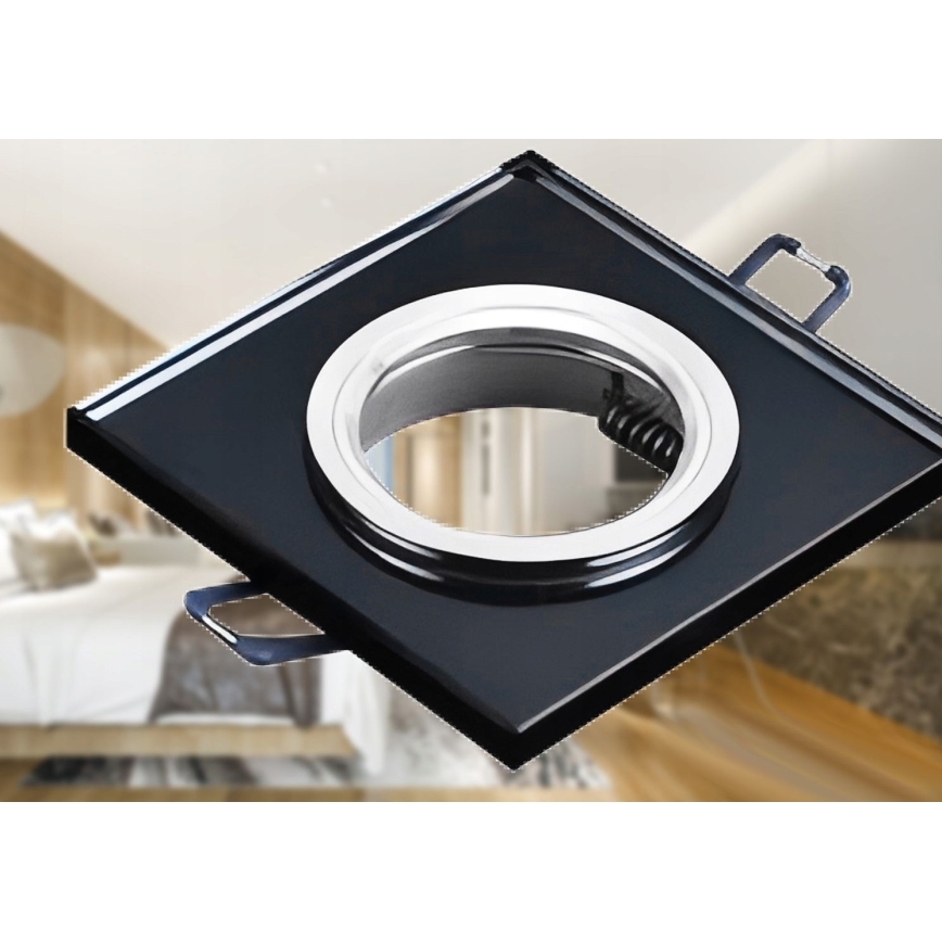 Einbauleuchte 1xGU10/MR16/10W/230V 9x9 cm schwarz