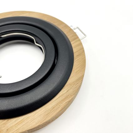 Einbauleuchte TOBBY 1xGU10/20W/230V Ø 11,5 cm Eiche/Schwarz