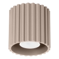 Einbaustrahler AURA 1xGU10/10W/230V, Ø 10 cm, taupe