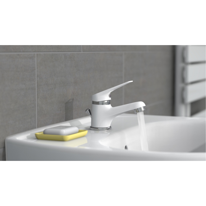 Eisl NI075SCR - Waschtischarmatur SPEED weiß/Glanzchrom