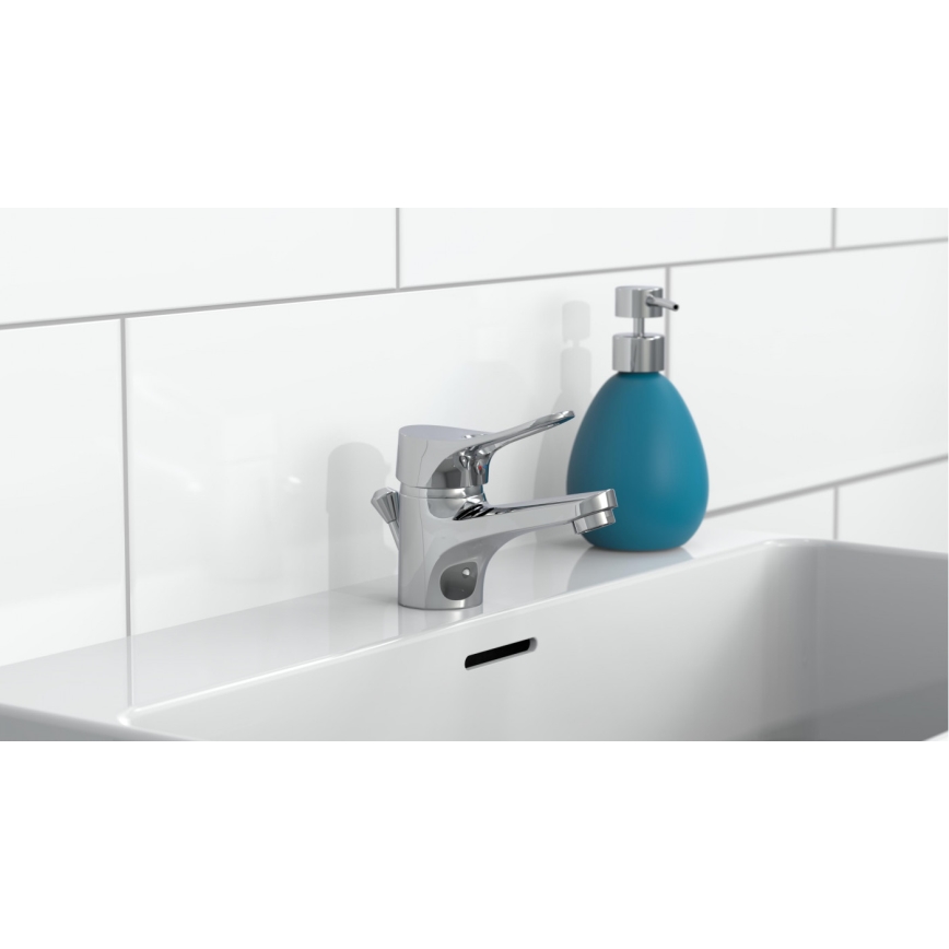 Eisl NI075VECR - Waschtischarmatur + Ablaufgarnitur mit Überlauf VERONA Hochglanz-Chrom