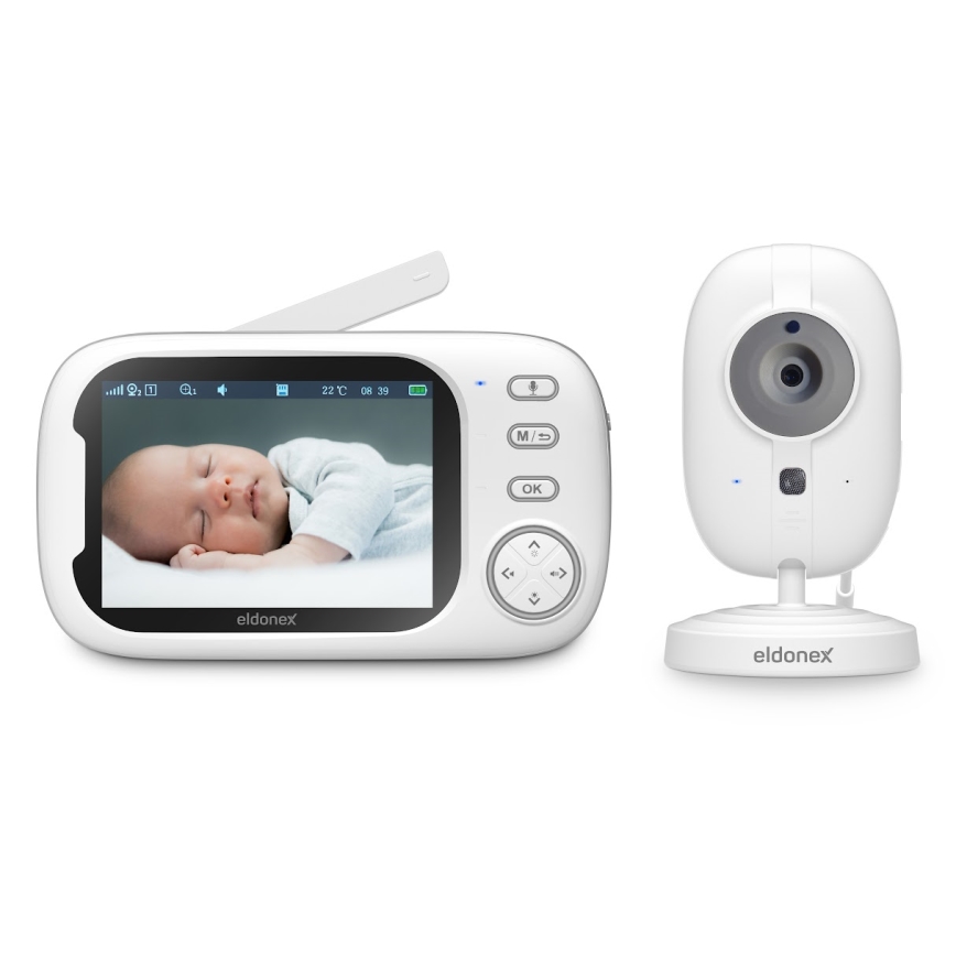 ELDONEX EBM-1010-WH - Babyphone mit Monitor 5V/2000 mAh